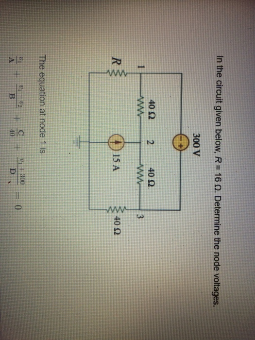 Solved In the circuit given below, R = 16 . Determine the | Chegg.com