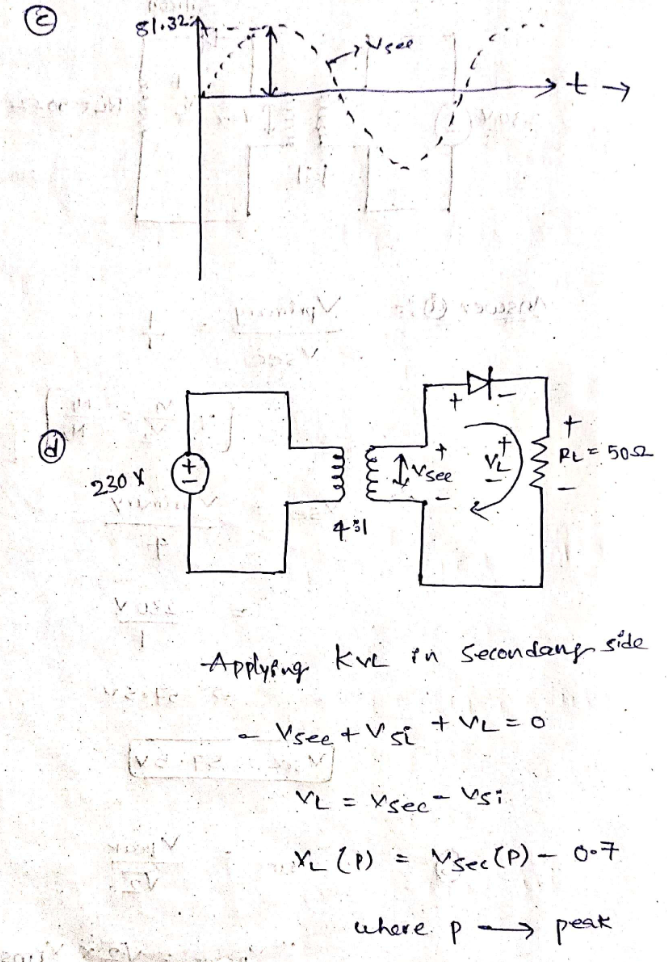 Solved 2) Transformer and Half Wave Rectifier Circuit | Chegg.com