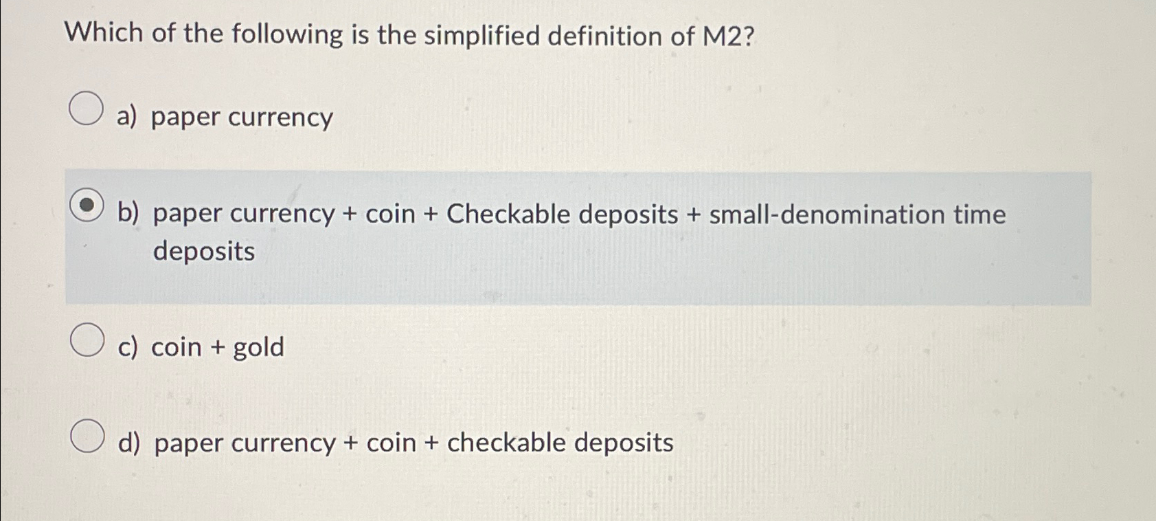 Solved Which of the following is the simplified definition