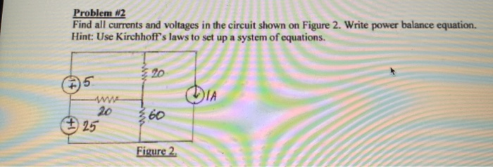 Solved Problem #2 Find all currents and voltages in the | Chegg.com