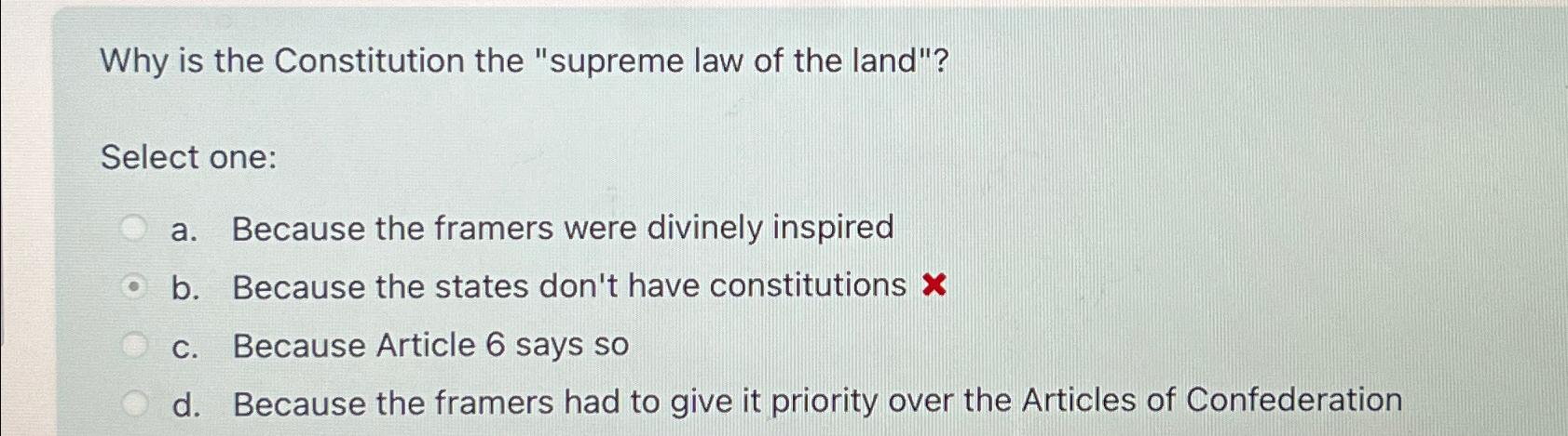 Is the constitution the supreme law of the land best sale