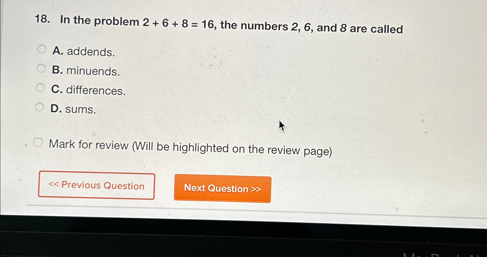 Solved In The Problem 2+6+8=16, ﻿the Numbers 2,6 , ﻿and 8 | Chegg.com