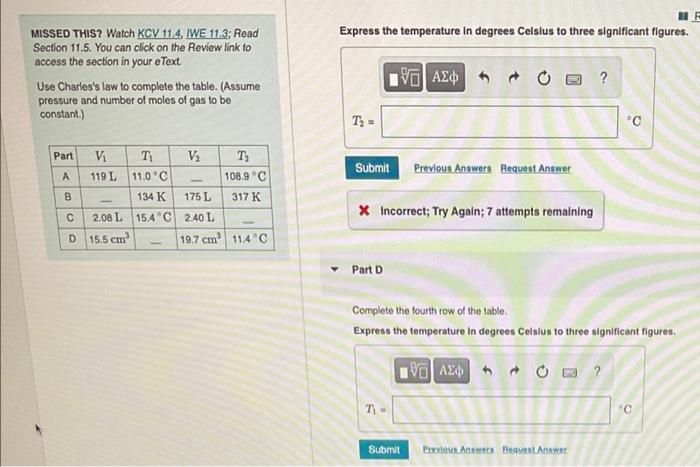 Solved Express the temperature in degrees Celsius to three | Chegg.com