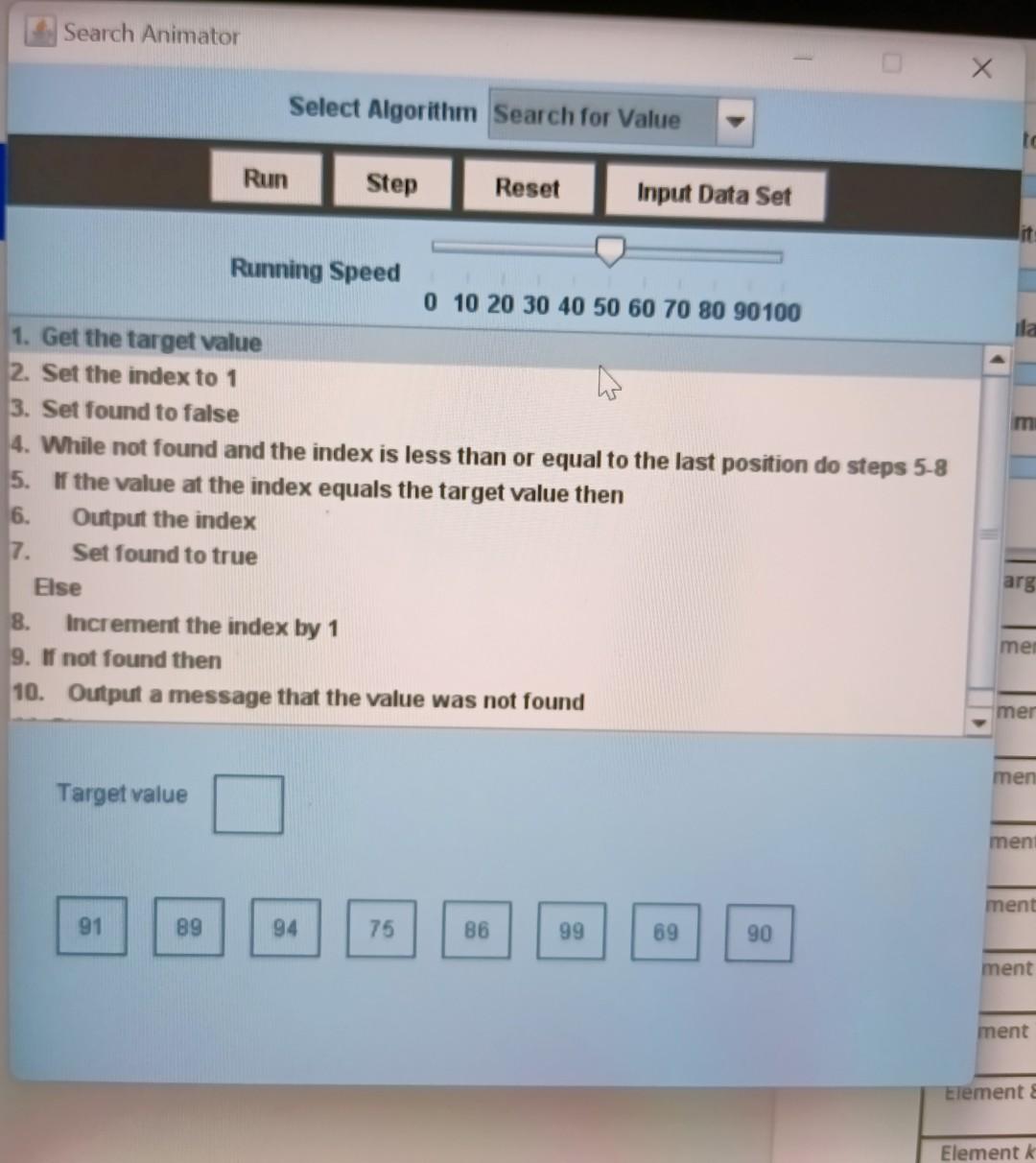 Solved Choose the first element in the list as the target Chegg