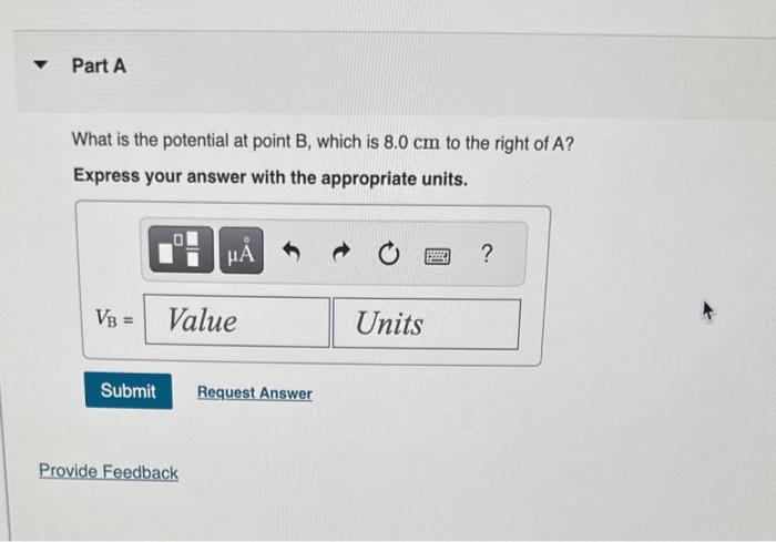Solved In (Figure 1), the electric potential at point A is | Chegg.com