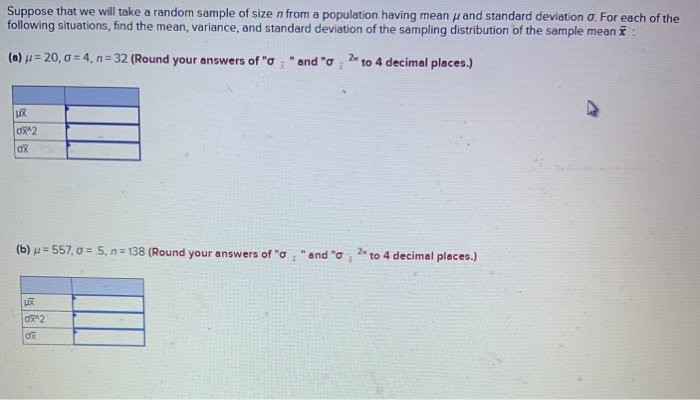 Solved Suppose that we will take a random sample of size n | Chegg.com