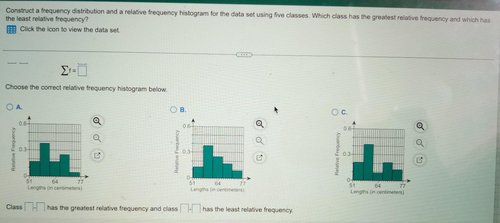 Solved Construct a frequency distribution and a relative | Chegg.com