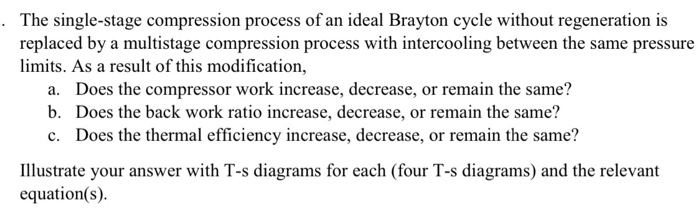 Solved The single-stage compression process of an ideal | Chegg.com