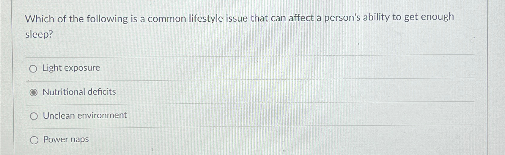 Solved Which of the following is a common lifestyle issue | Chegg.com