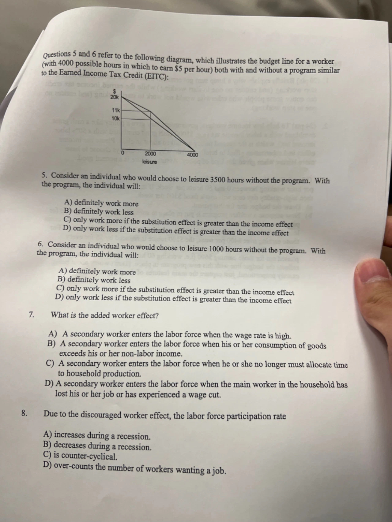 Solved Questions 5 ﻿and 6 ﻿refer to the following diagram, | Chegg.com