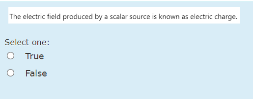 Solved The electric field produced by a scalar source is | Chegg.com