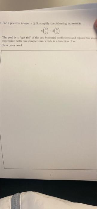 Solved For a positive integer 23, simplify the following | Chegg.com