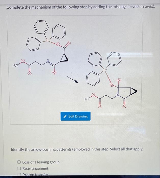 Solved Complete the mechanism of the following step by | Chegg.com