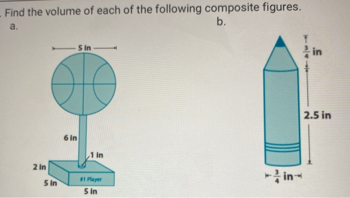 Solved Find The Volume Of Each Of The Following Composite | Chegg.com