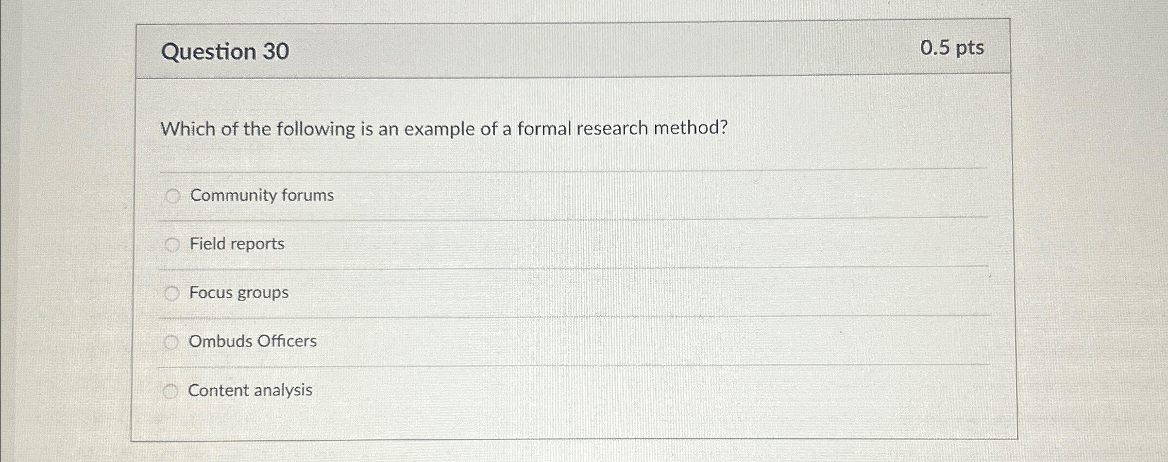 Formal Research Method