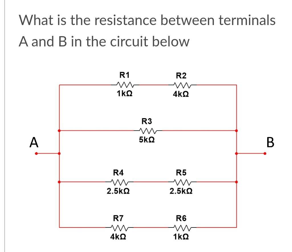 Solved What Is The Resistance Between Terminals A And B In | Chegg.com