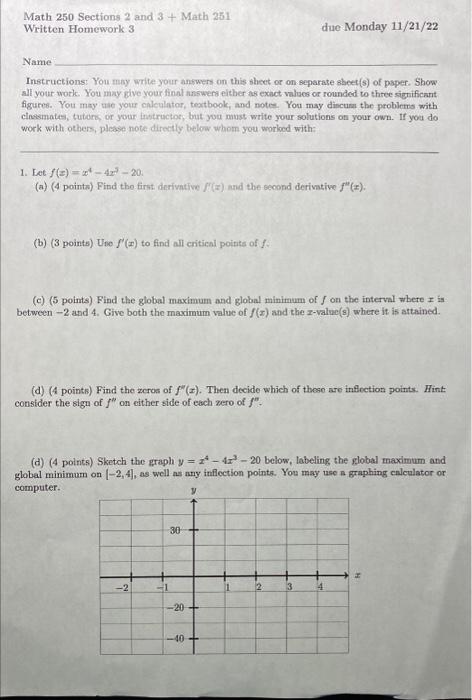 Solved Instructions: You may write your answers on this | Chegg.com