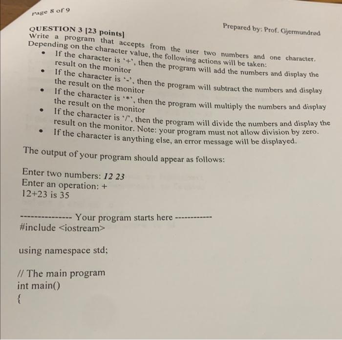 Solved QUESTION 3 [23 points] Write a program that accepts | Chegg.com
