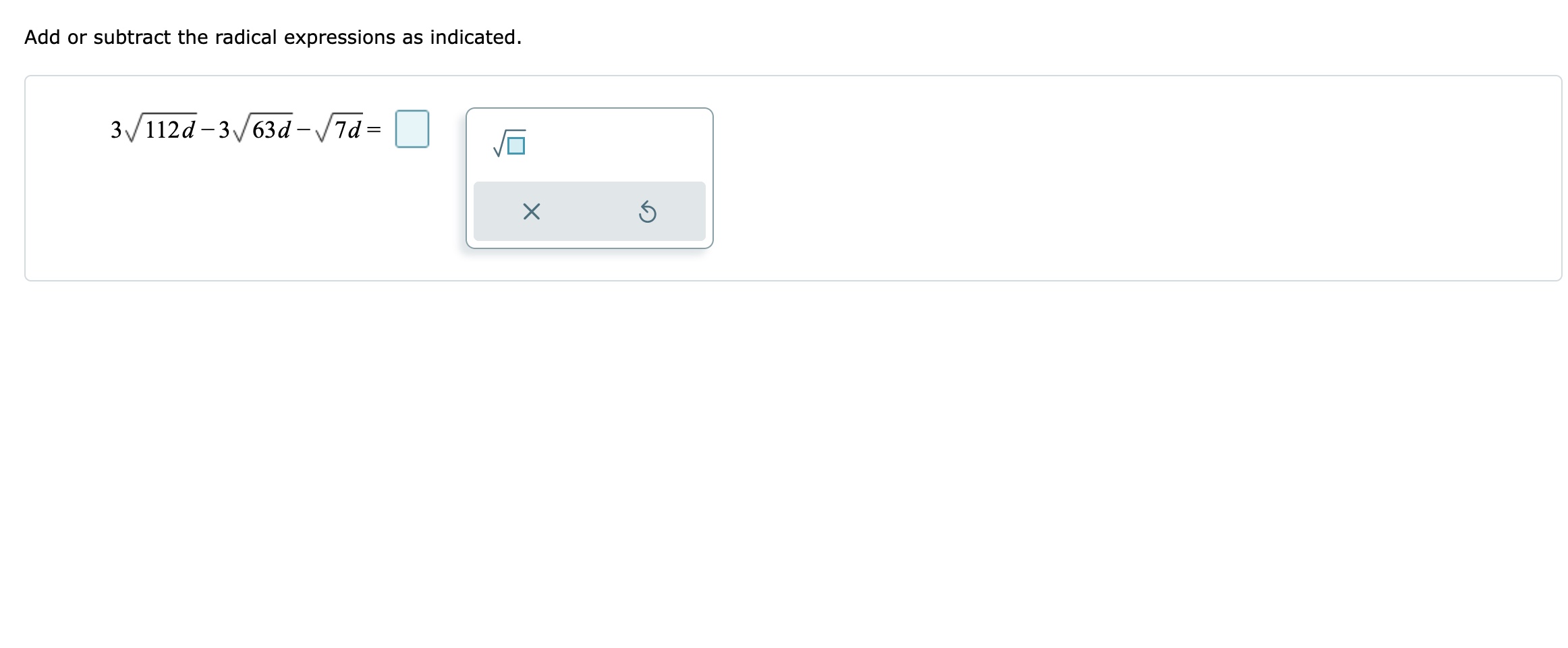 Solved Add Or Subtract The Radical Expressions As Chegg Solved Add Or Subtract The Radical Expressions As Chegg