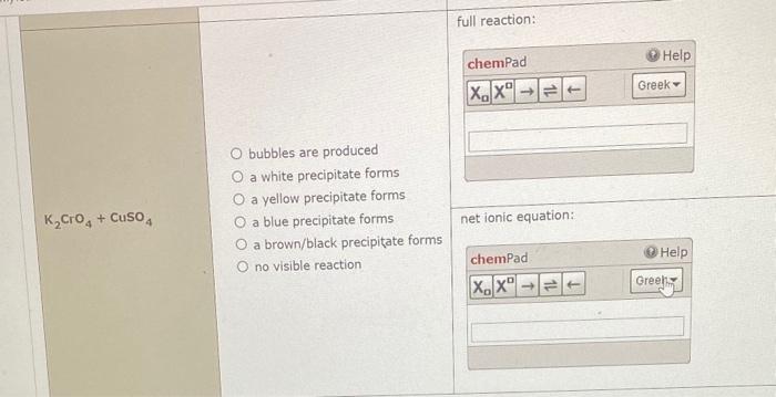 bubbles are produced a white precipitate forms a | Chegg.com