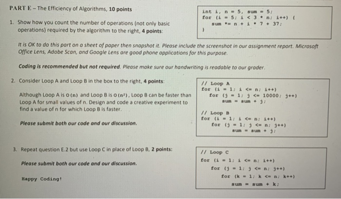 powerfull integer problem solved: uncover the most... Solved PART E - The Efficiency of Algorithms, 10 points int | Chegg.com