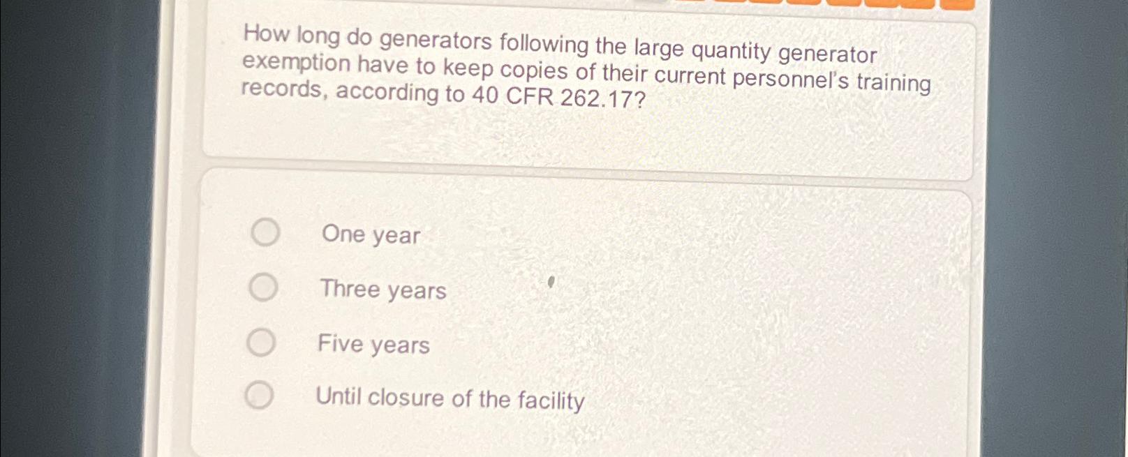 Solved How long do generators following the large quantity