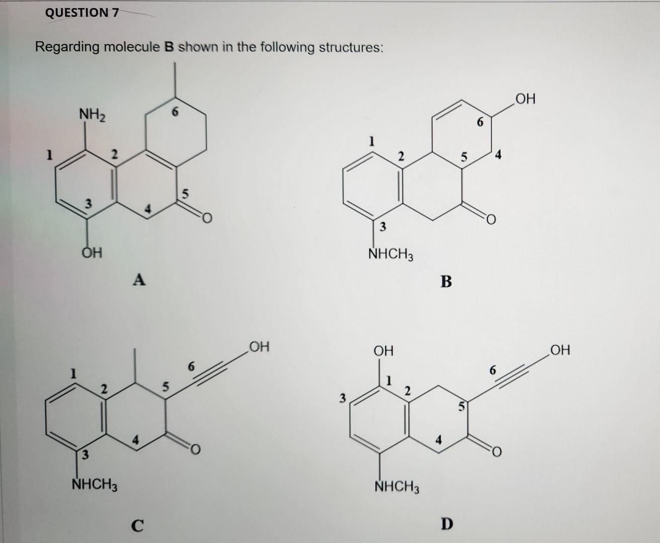 Solved Regarding Molecule B Shown In The Following | Chegg.com