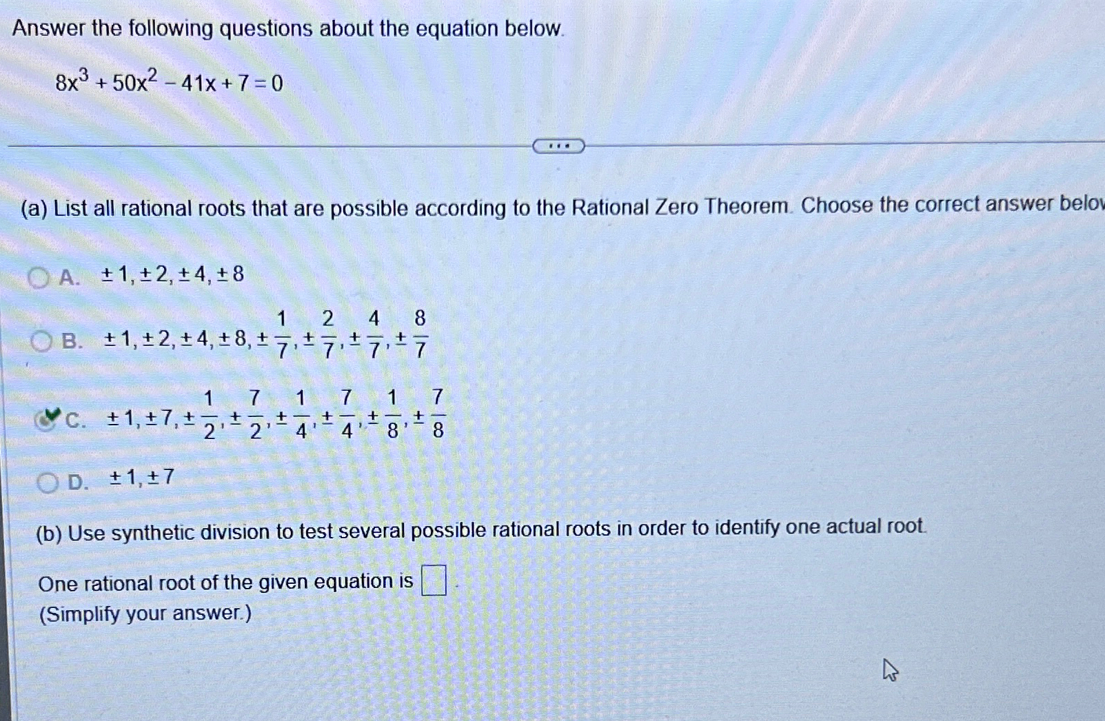 Solved Answer the following questions about the equation | Chegg.com