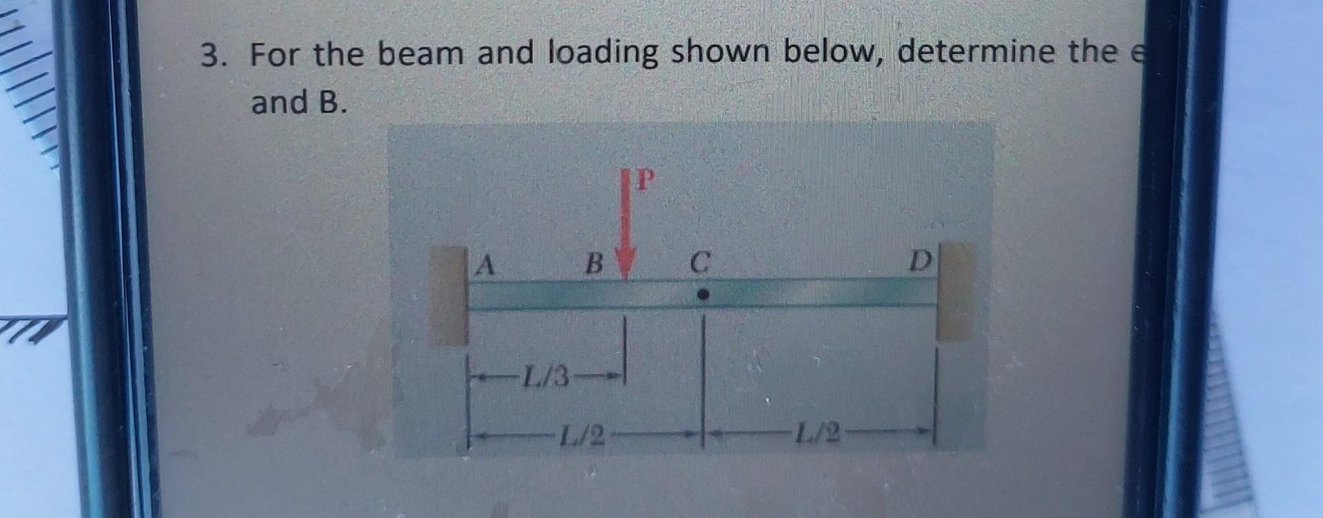 Solved 3. For The Beam And Loading Shown Below, Determine | Chegg.com