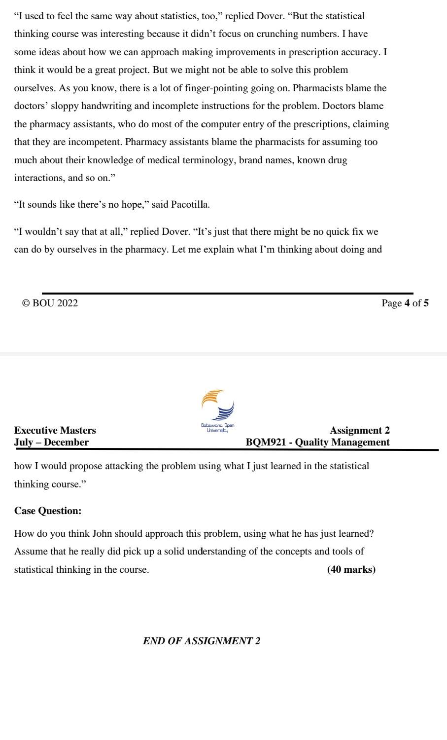 Solved 2. CASE STUDY Read The Following Case And Then Answer | Chegg.com