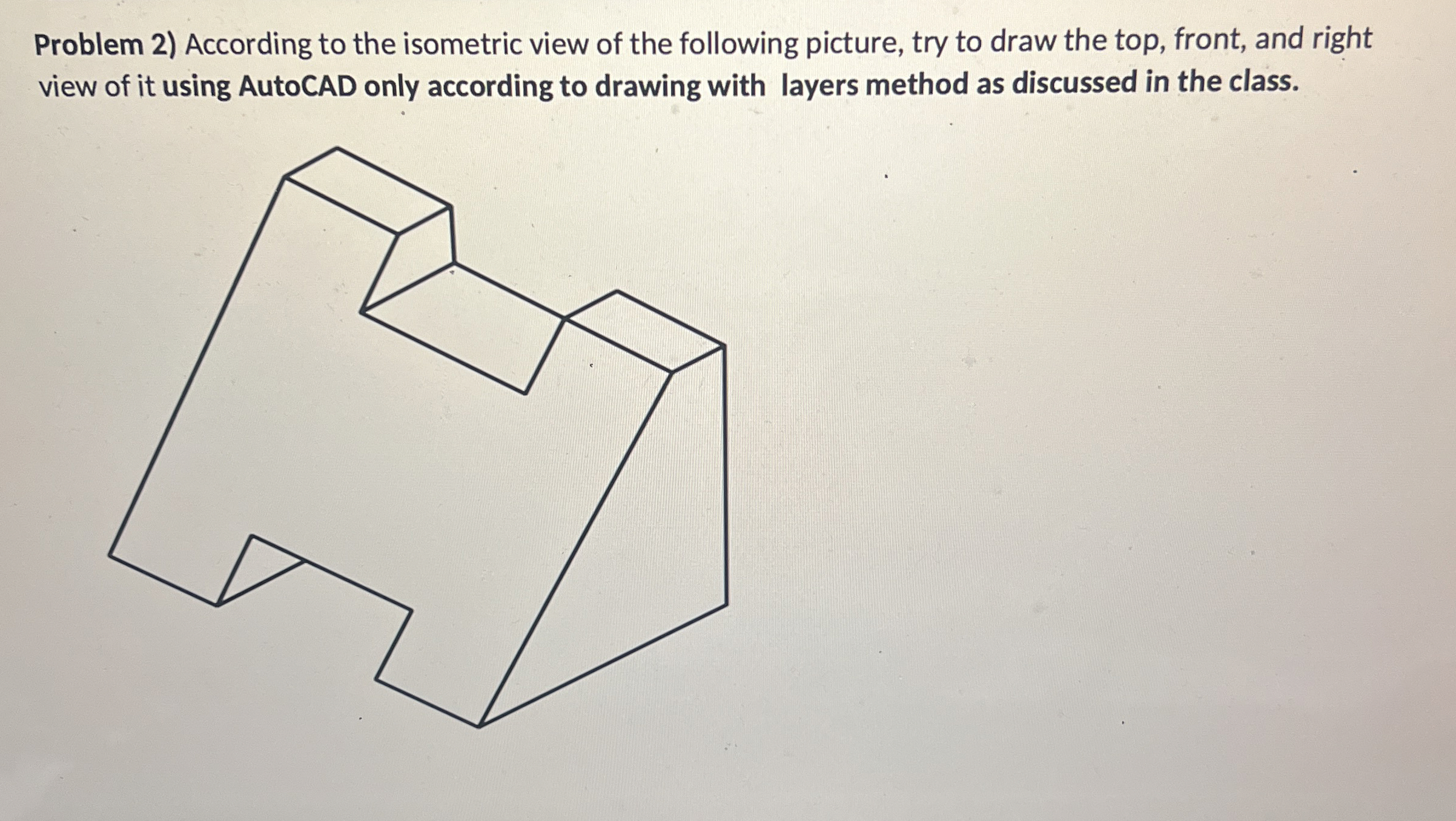 Solved Problem 1)Draw the following picture on AutoCAD using | Chegg.com