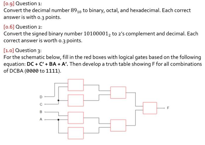 Solved Please read the questions carefully and answer all | Chegg.com