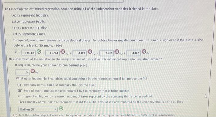 Solved A study investigated the relationship between audit | Chegg.com