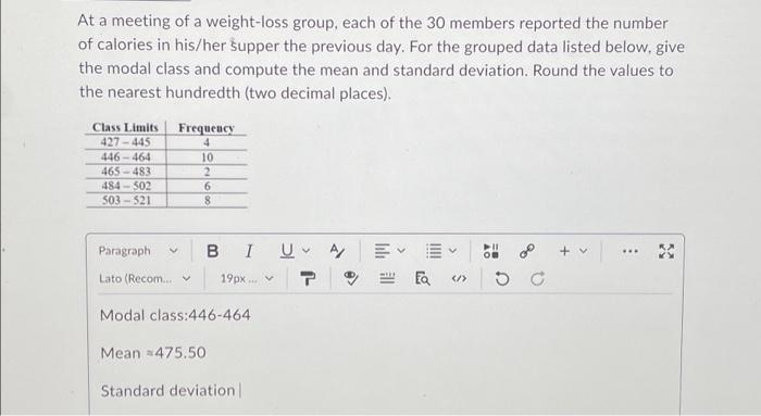 Solved At a meeting of a weight-loss group, each of the 30 | Chegg.com