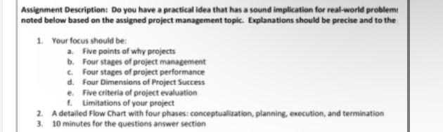 Solved Assignment Description: Do you have a practical idea | Chegg.com