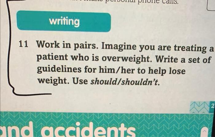 11 Work In Pairs. Imagine You Are Treating A Patient | Chegg.com