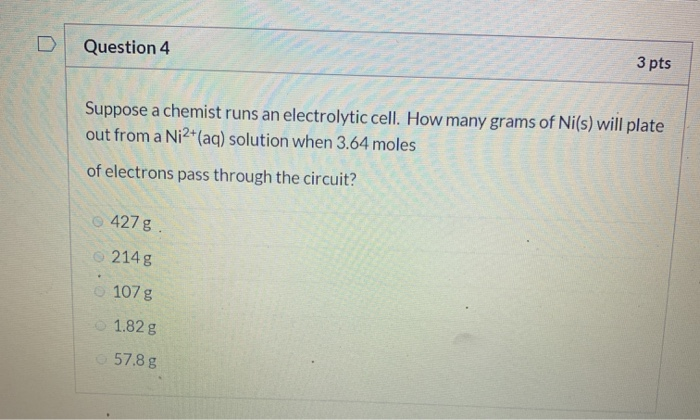 Solved Question 1 3 pts Consider the following | Chegg.com
