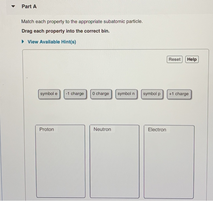 Solved Part A Match each property to the appropriate