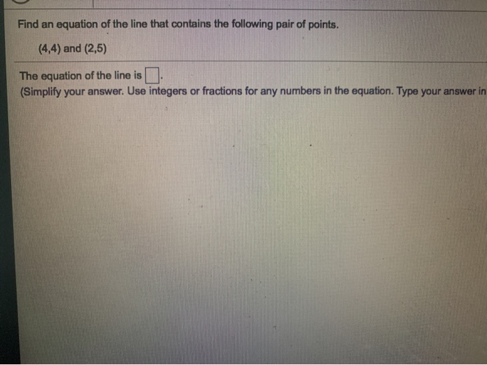 Solved Find an equation of the line that contains the | Chegg.com