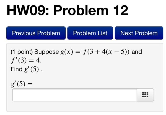 Solved HW09: Problem 12 Previous Problem Problem List Next | Chegg.com