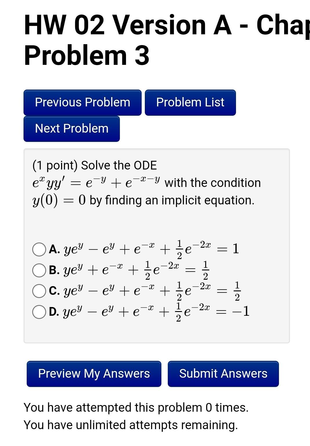 Solved HW 02 Version A - Cha Problem 3 Previous Problem | Chegg.com