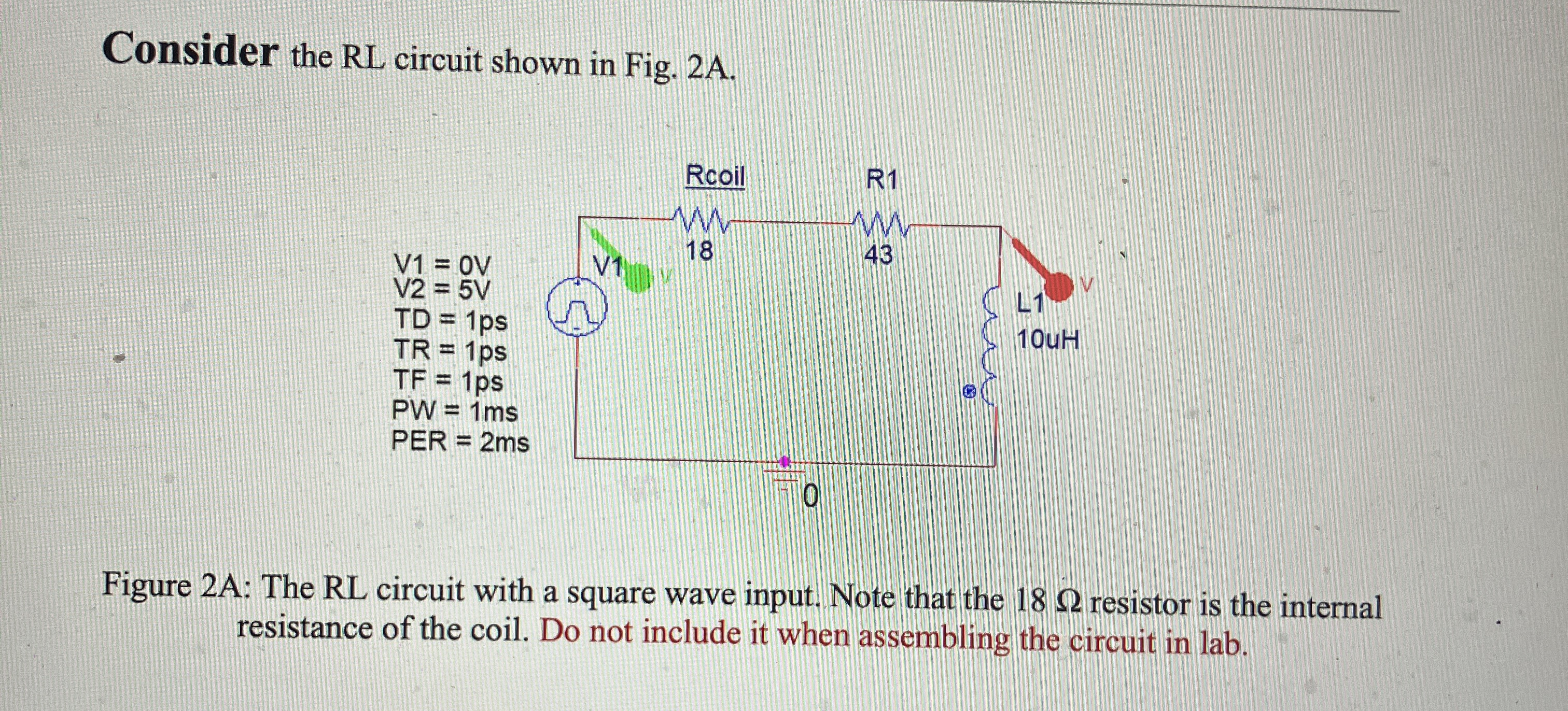 Solved Consider the RL circuit shown in Fig. 2A.Figure 2A: | Chegg.com