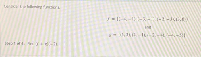 Solved Consider The Following Functions. F = | Chegg.com