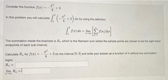 Solved Consider the function f) 22 + 2. 4 In this problem | Chegg.com