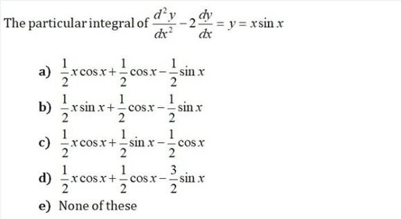 Solved Dy Y Xsinx The Particular Integral Of D Y Dr Dx Chegg Com