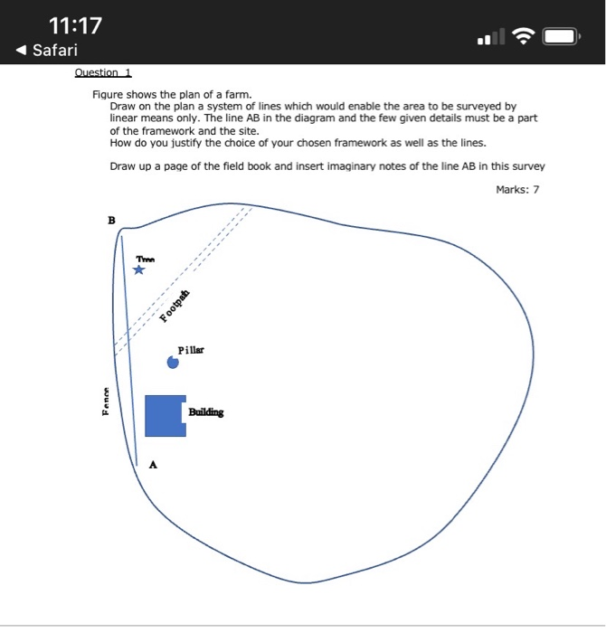 Solved 1 11:17 Safari Question Figure shows the plan of a | Chegg.com