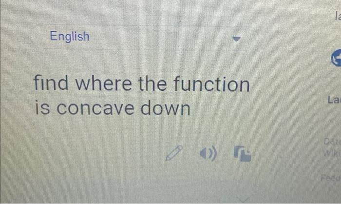 English find where the function is concave down la La Date Wiki Feed