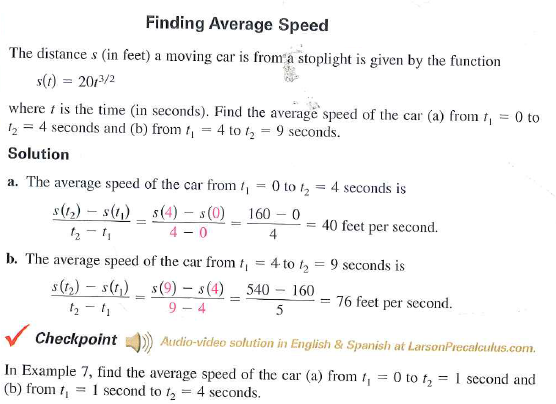 finding average speed