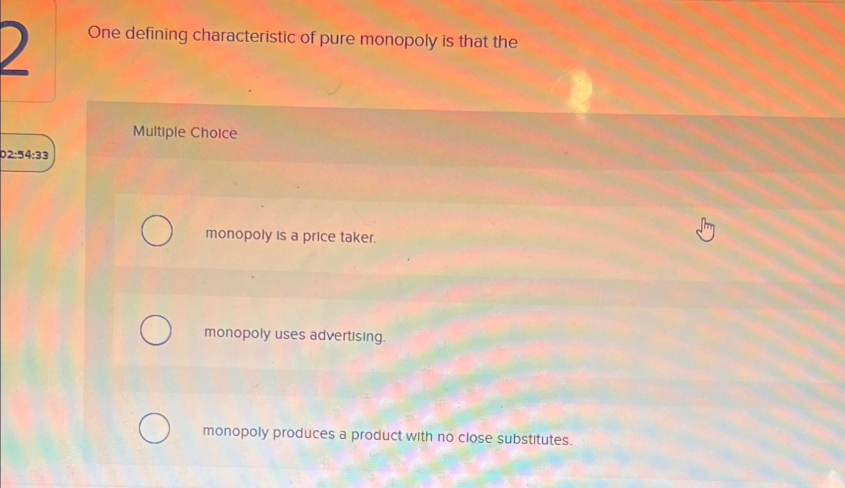 Solved One defining characteristic of pure monopoly is that | Chegg.com