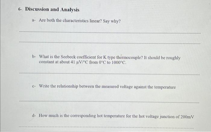 Solved Discussion and Analysis a- Are both the | Chegg.com